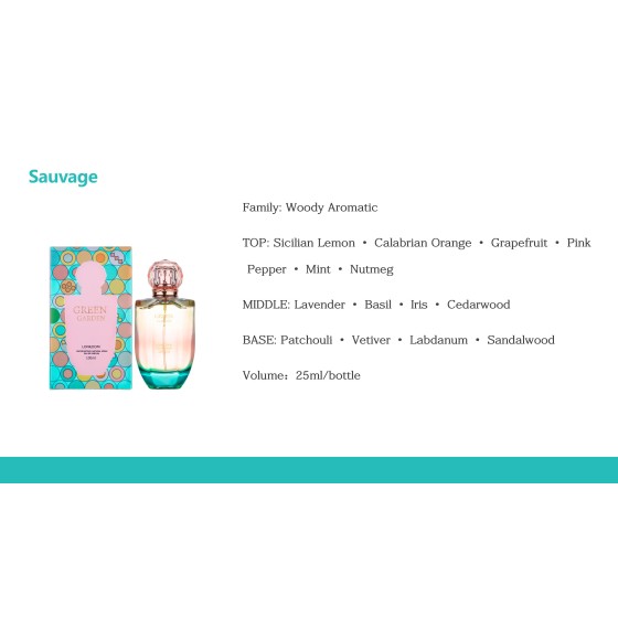LONKOOM GREEN GARDEN Perfume for Women 25ml, Woody Aromatic Long‑Lasting Eau De Parfum Spray